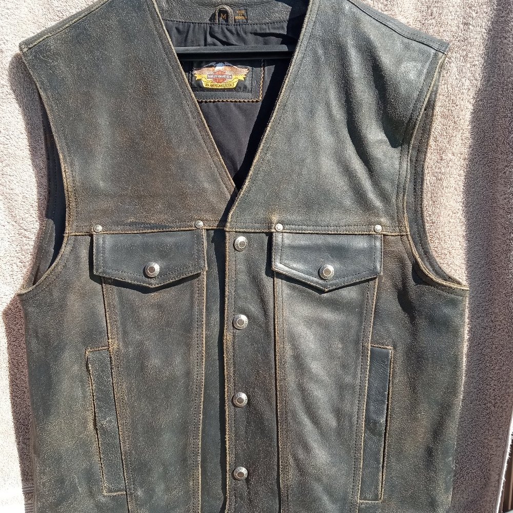 Leather Harley Davidson Vest